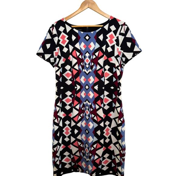 Talbots Size 12  Mod Geometric Shift Dress - Picture 1 of 8